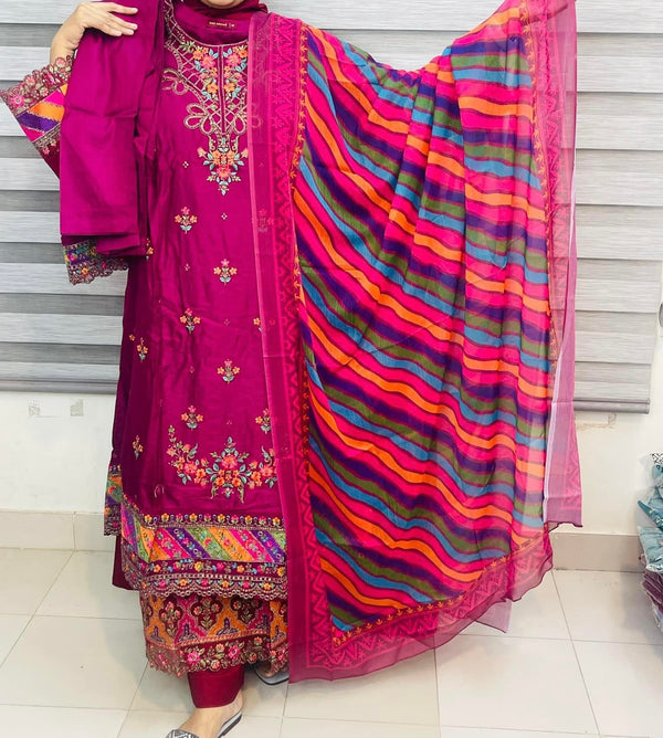 Binsaeed luxury festive frocks 3pc