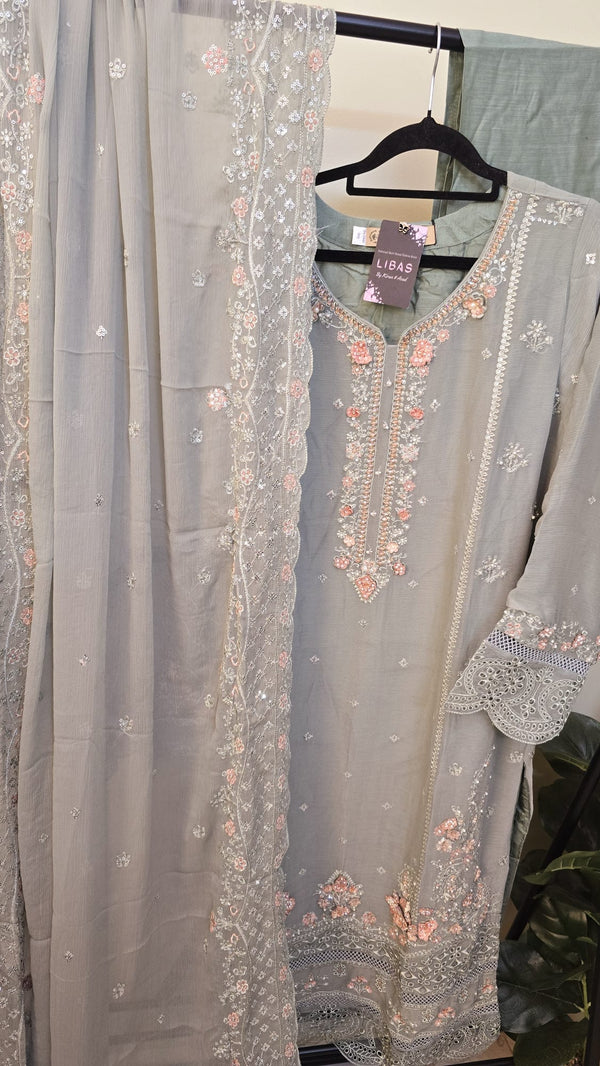 Noori Embroiderd chiffon 3pc