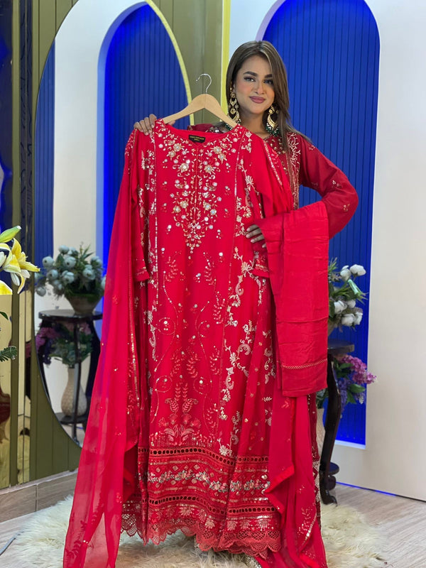 Aghanoor inspired chiffon Gown/Maxi