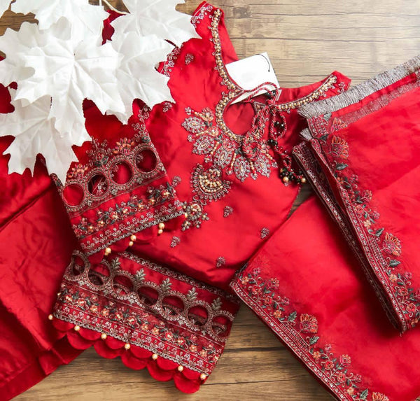 Sadabahar Mahpara luxury 3pc organza