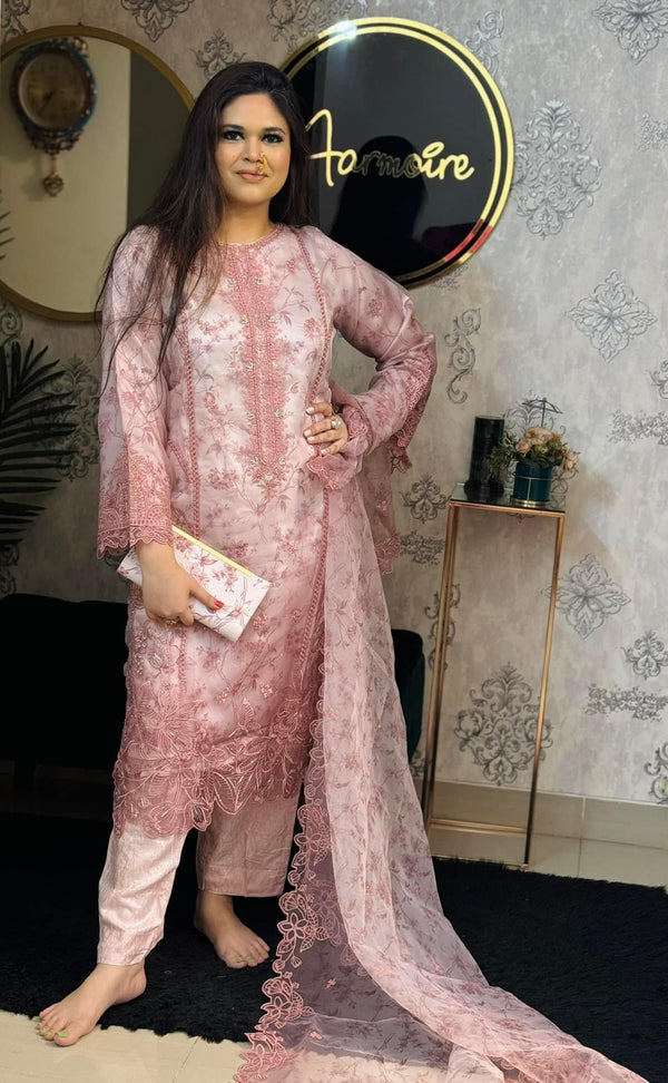 Tawakkal - organza floral -   pink