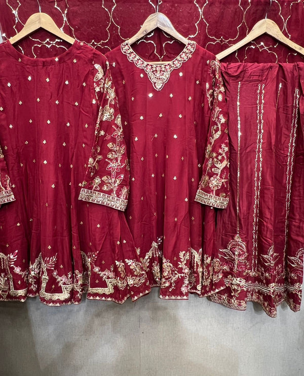 Luxury pakistani party wear formal-chiffon 3pc