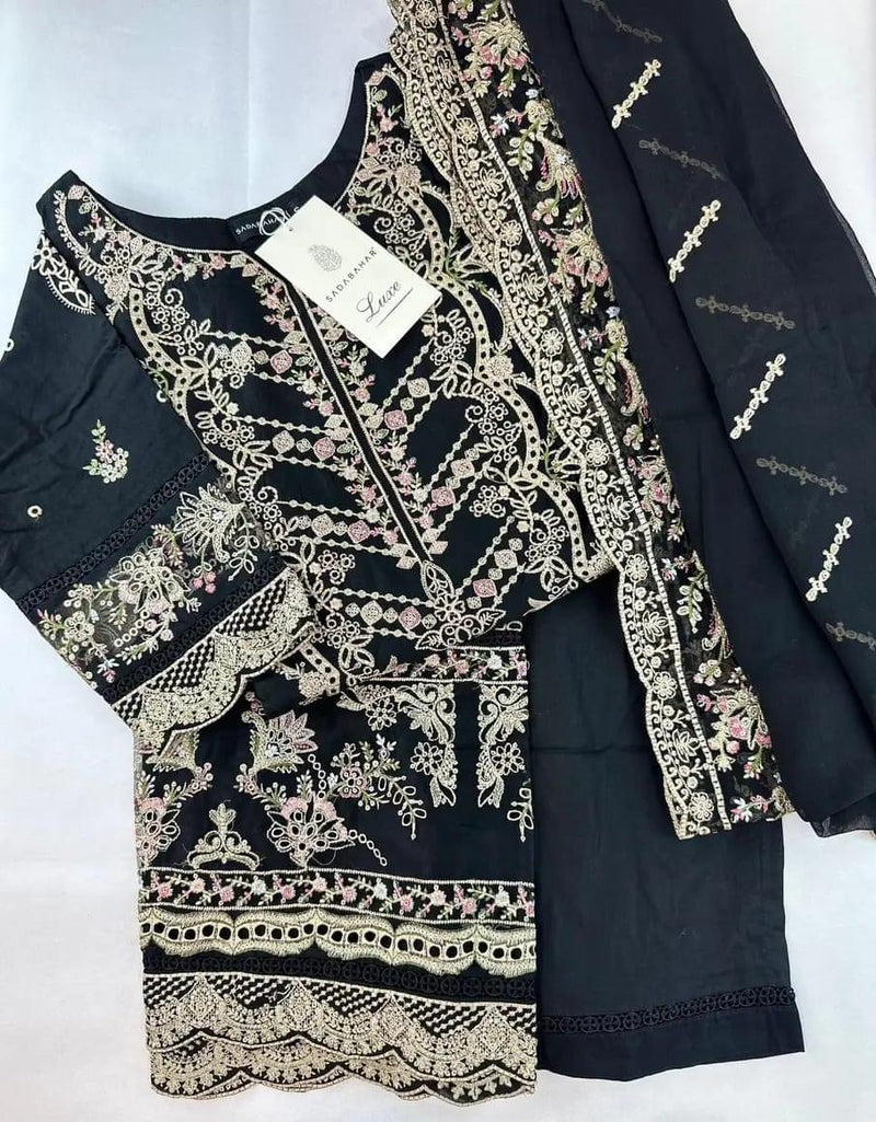 Sadabahar luxury lawn - Black