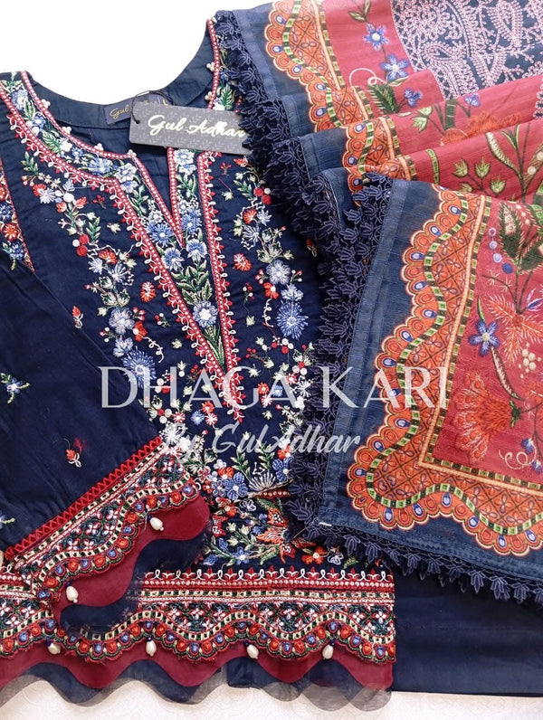 Dhaga Kari Premium Embroidered Cambric