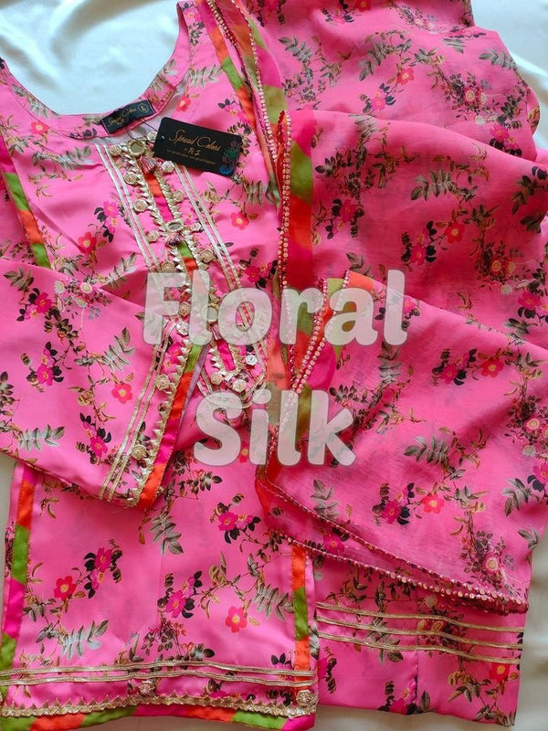 (Silk 3pc floral