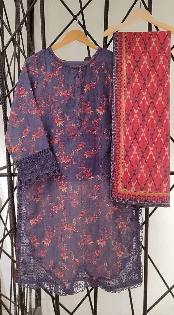 Sadabahar khaddar 3pc suit