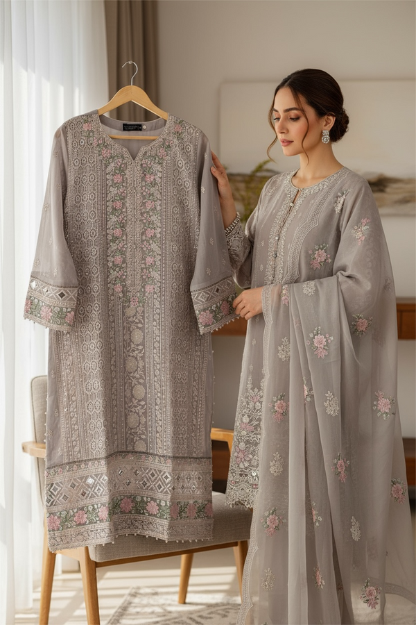 SB - chiffon suit 3pc