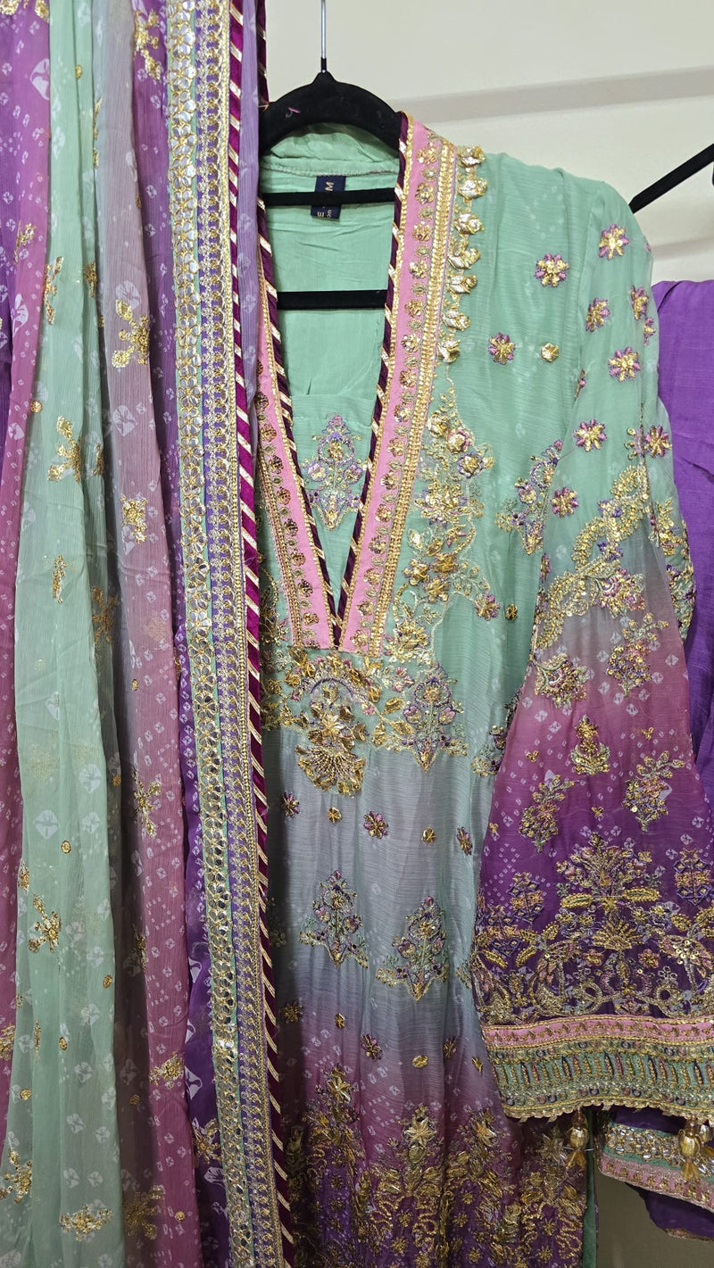 Luxury pakistani party wear formal-chiffon 3pc