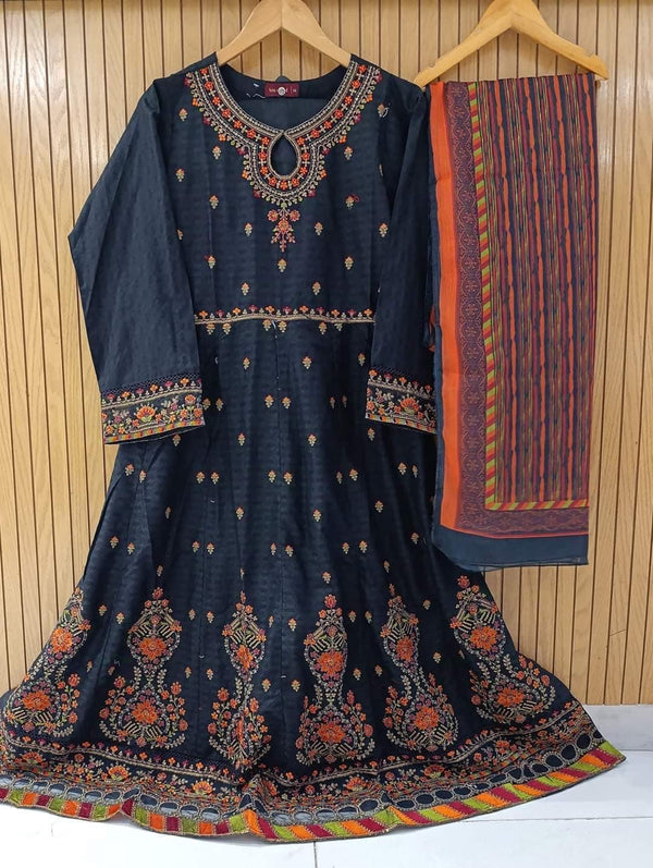 Binsaeed luxury festive frocks 3pc