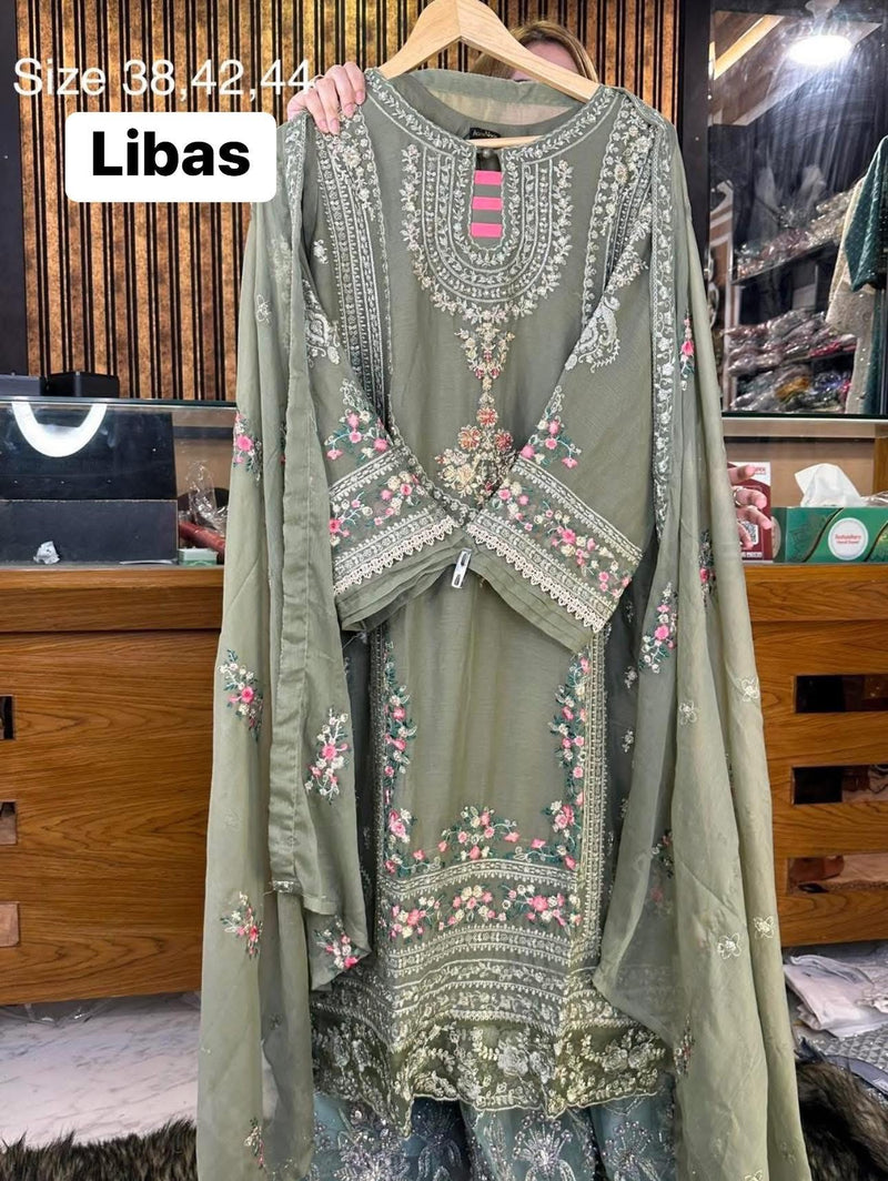 AN-02 Chiffon 3 piece -Dhani