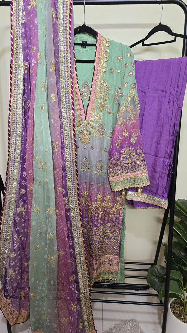 Luxury pakistani party wear formal-chiffon 3pc