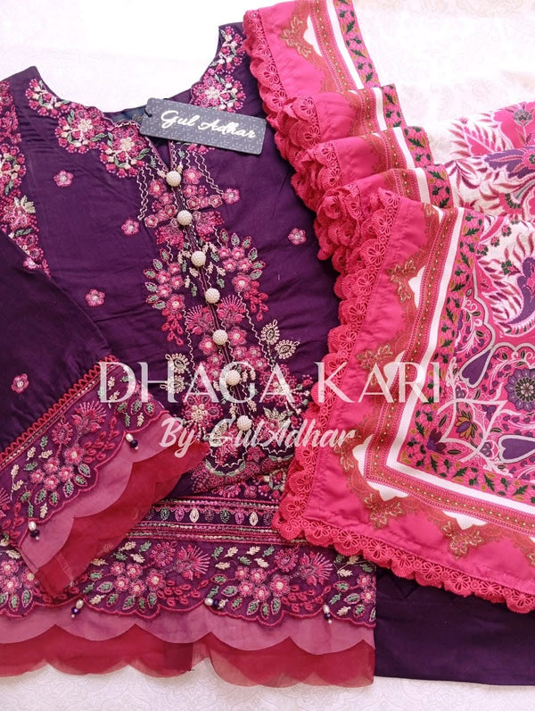 Dhaga Kari Premium Embroidered Cambric