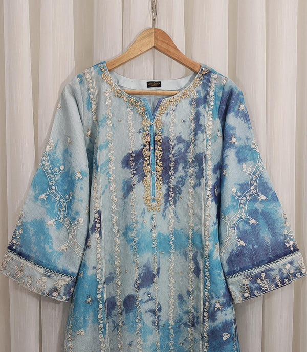 Aghanoor inspired 3pc-Blue