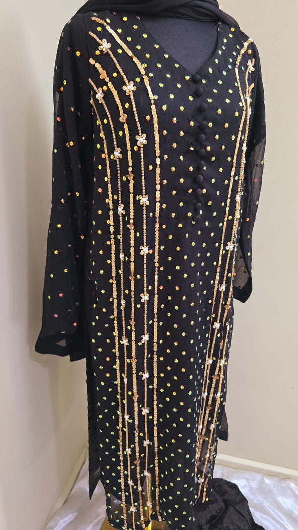 Chiffon 3pc- Black
