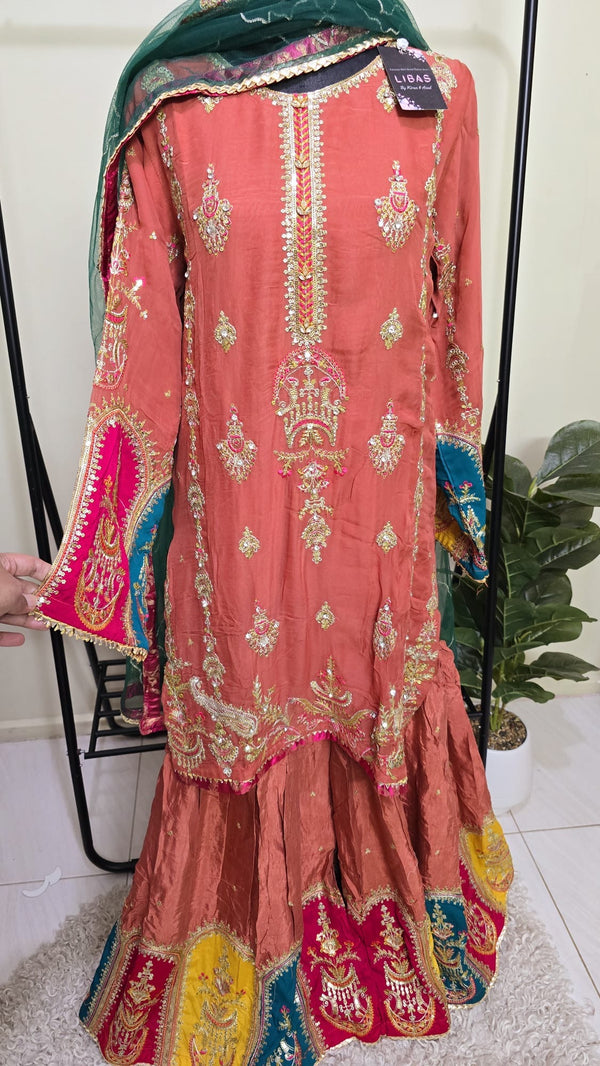 Luxury pakistani party wear formal-chiffon 3pc