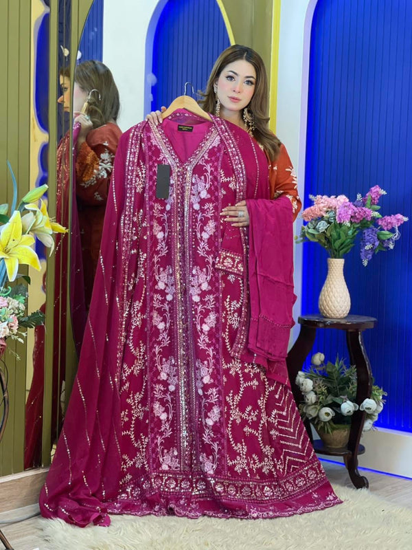 Aghanoor inspired chiffon Gown/Maxi