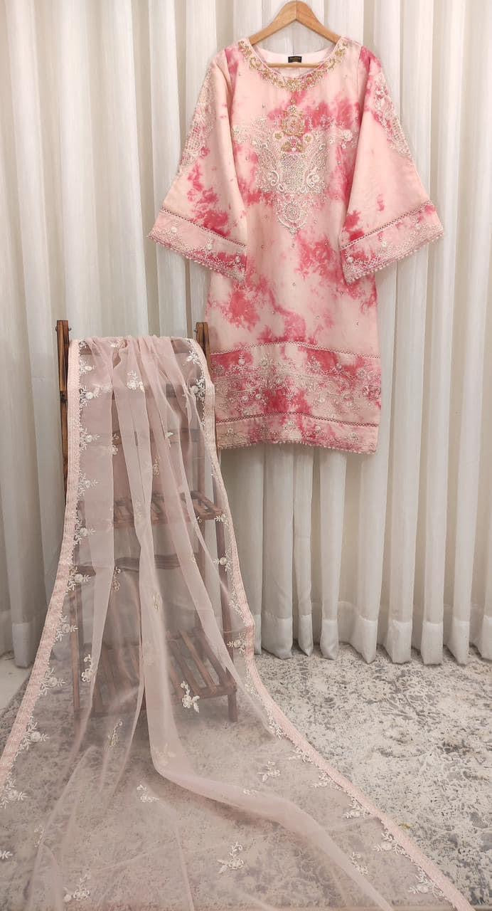 Aghanoor inspired 3pc-Pink