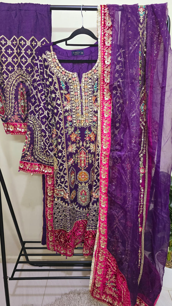 Luxury pakistani party wear formal-chiffon 3pc