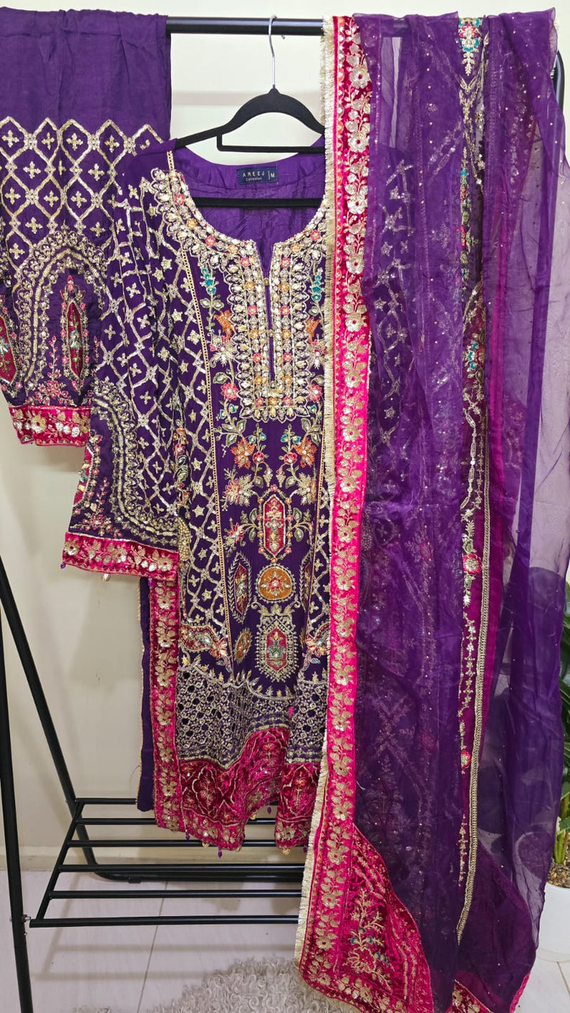 Luxury pakistani party wear formal-chiffon 3pc