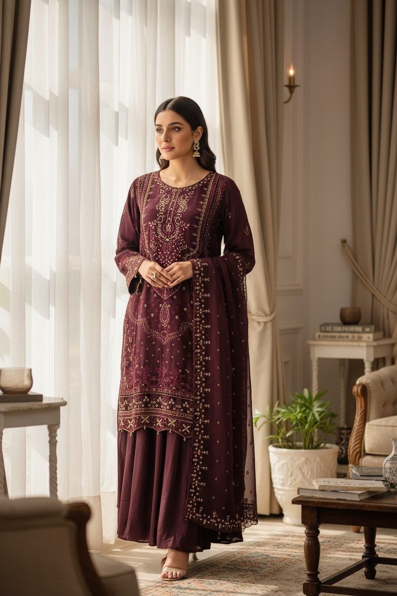 SB - chiffon suit 3pc