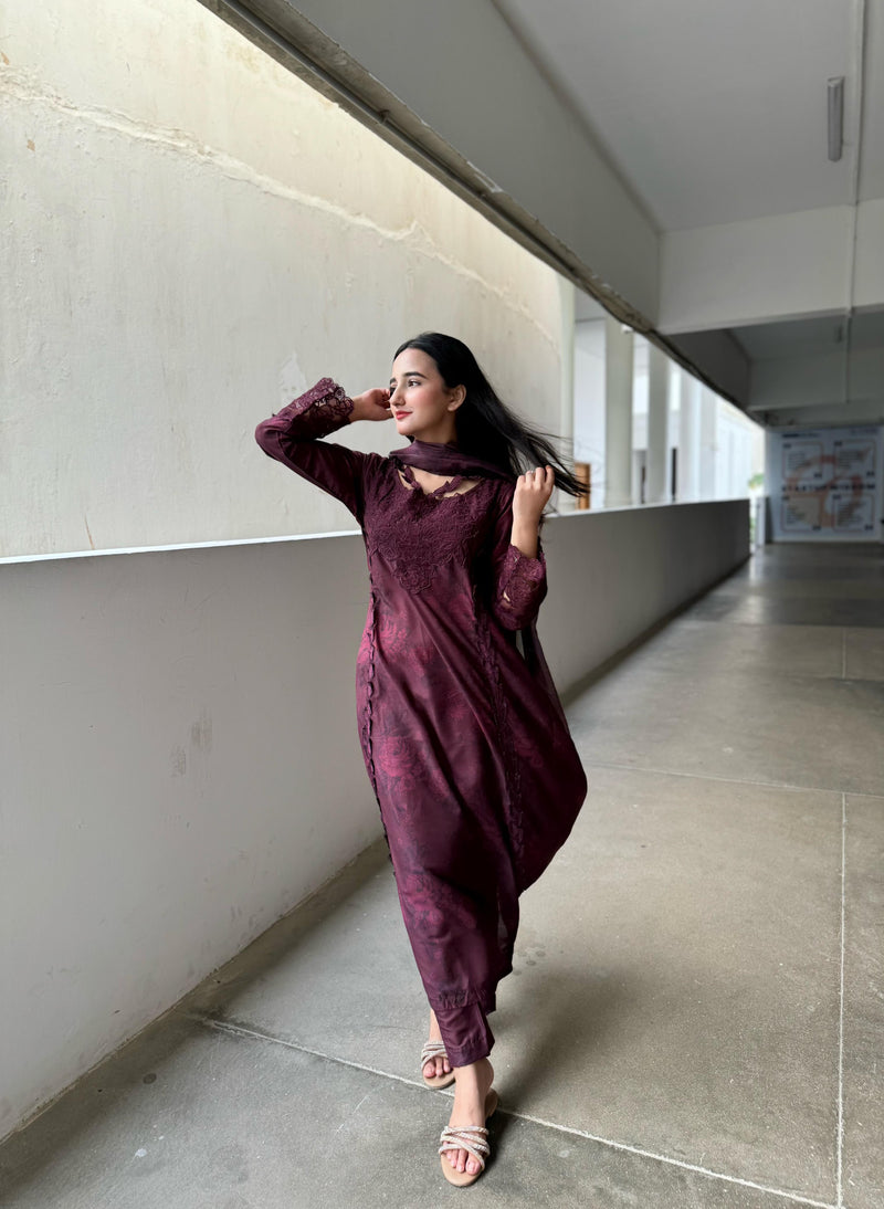 Plum frock 3pc - Summer