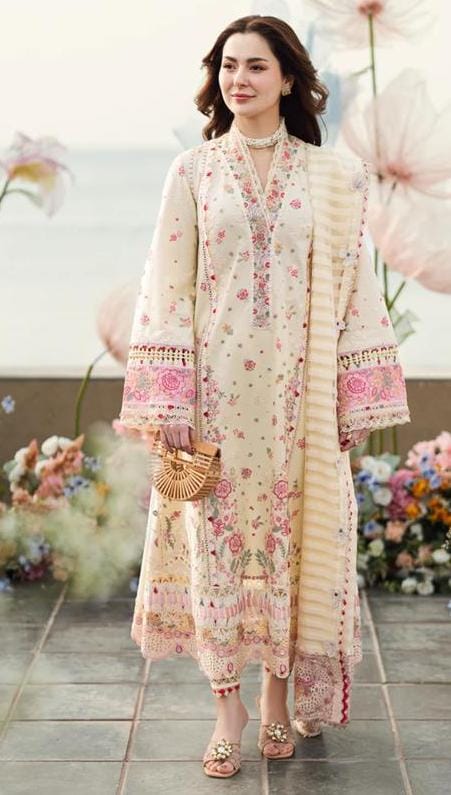 Qalamkar Luxury lawn 3pc suit