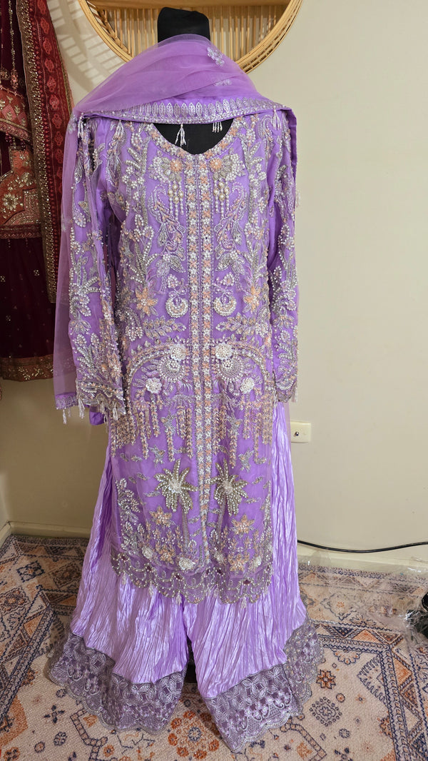 Exclusive handwork 3pc - lavendar