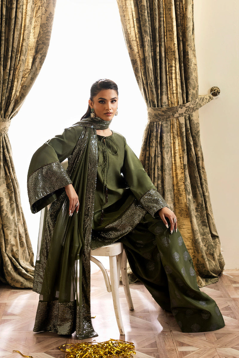 Farshi shalwar suit - vanya  - green