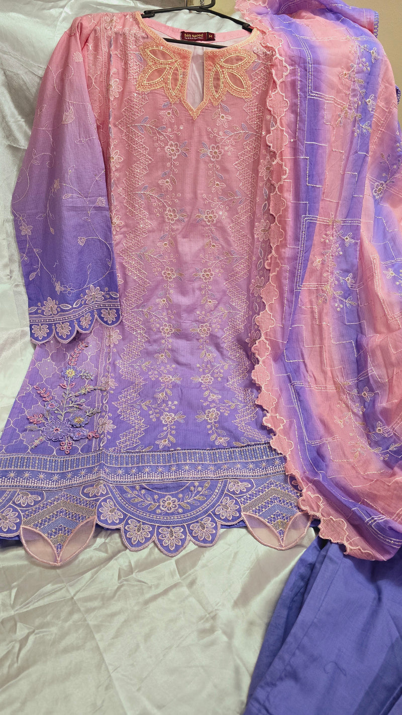 Tie dye summer 3 piece -  Pink purple