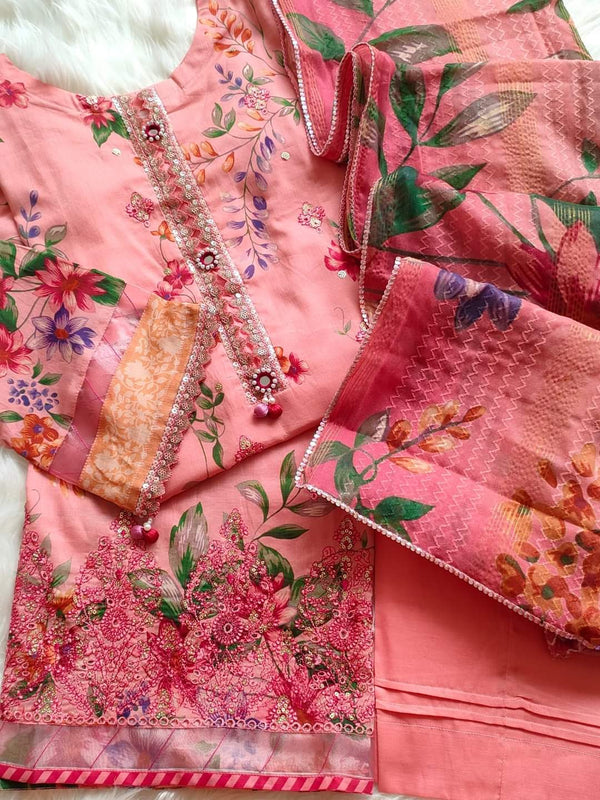 Phoolkaari - 3piece embroidered lawn - 08