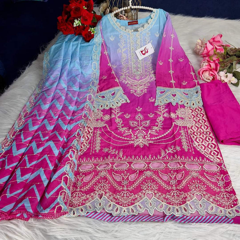 Tie dye summer 3 piece -  Fuschia