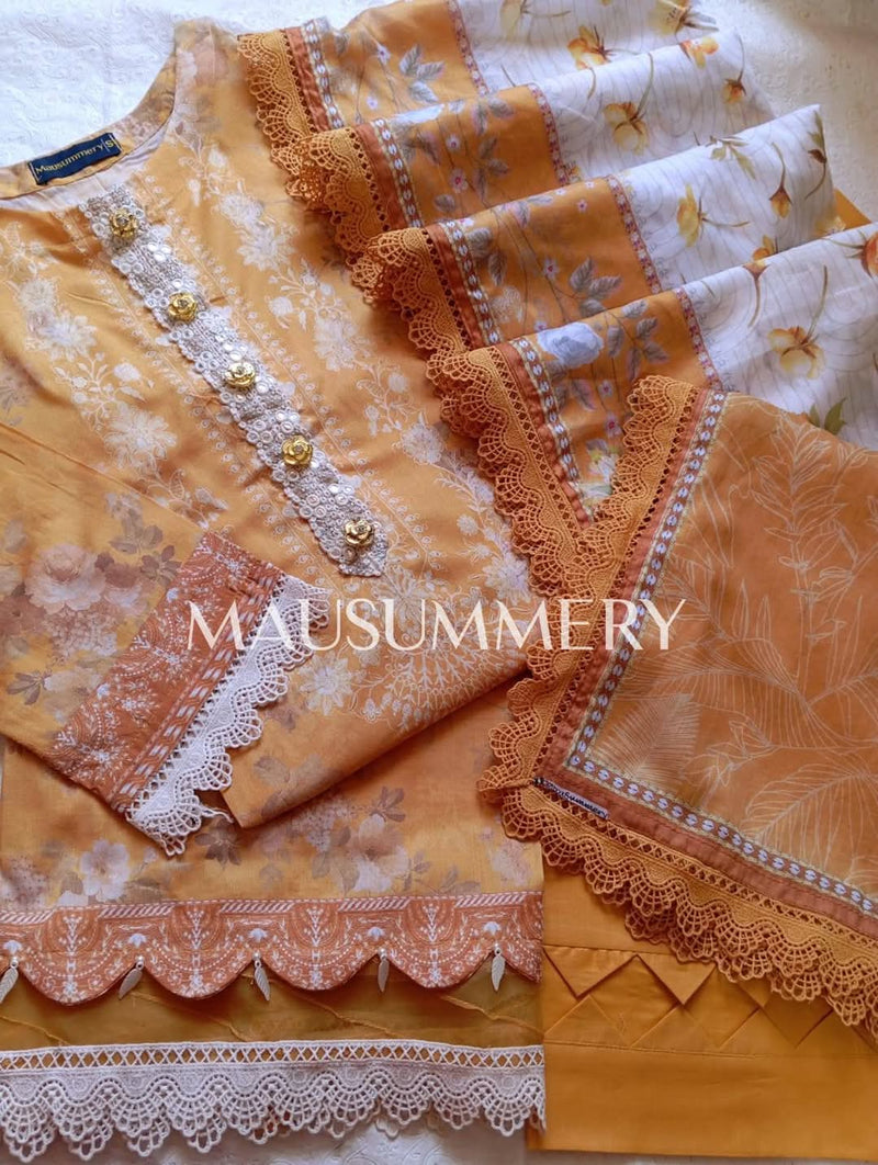 Mausammery - Summer Lawn - Yellow - 3 piece