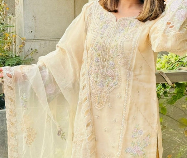 SB - Mahpara Organza Formal - cream