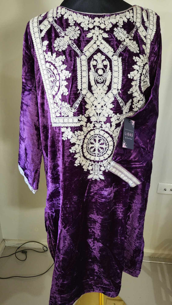 Dhanak - velvet 1pc - purple