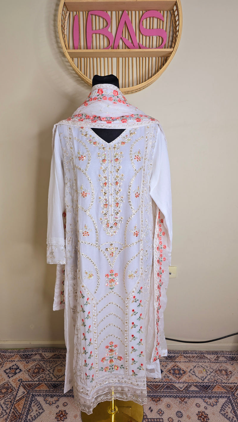 AN-Chiffon 3pc- white