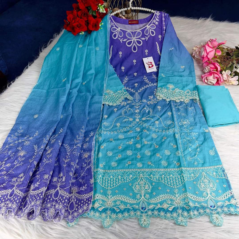 Tie dye summer 3 piece -  BLUE