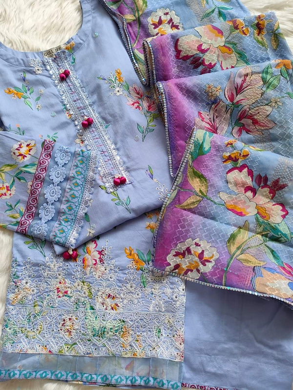 Phoolkaari - 3piece embroidered lawn - 05