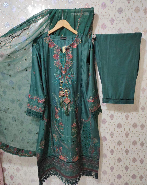 Sadabahar luxury lawn - Dark green