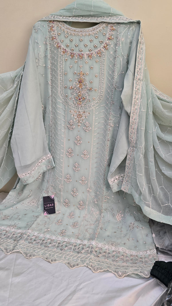 AN-Chiffon 3pc- greenish