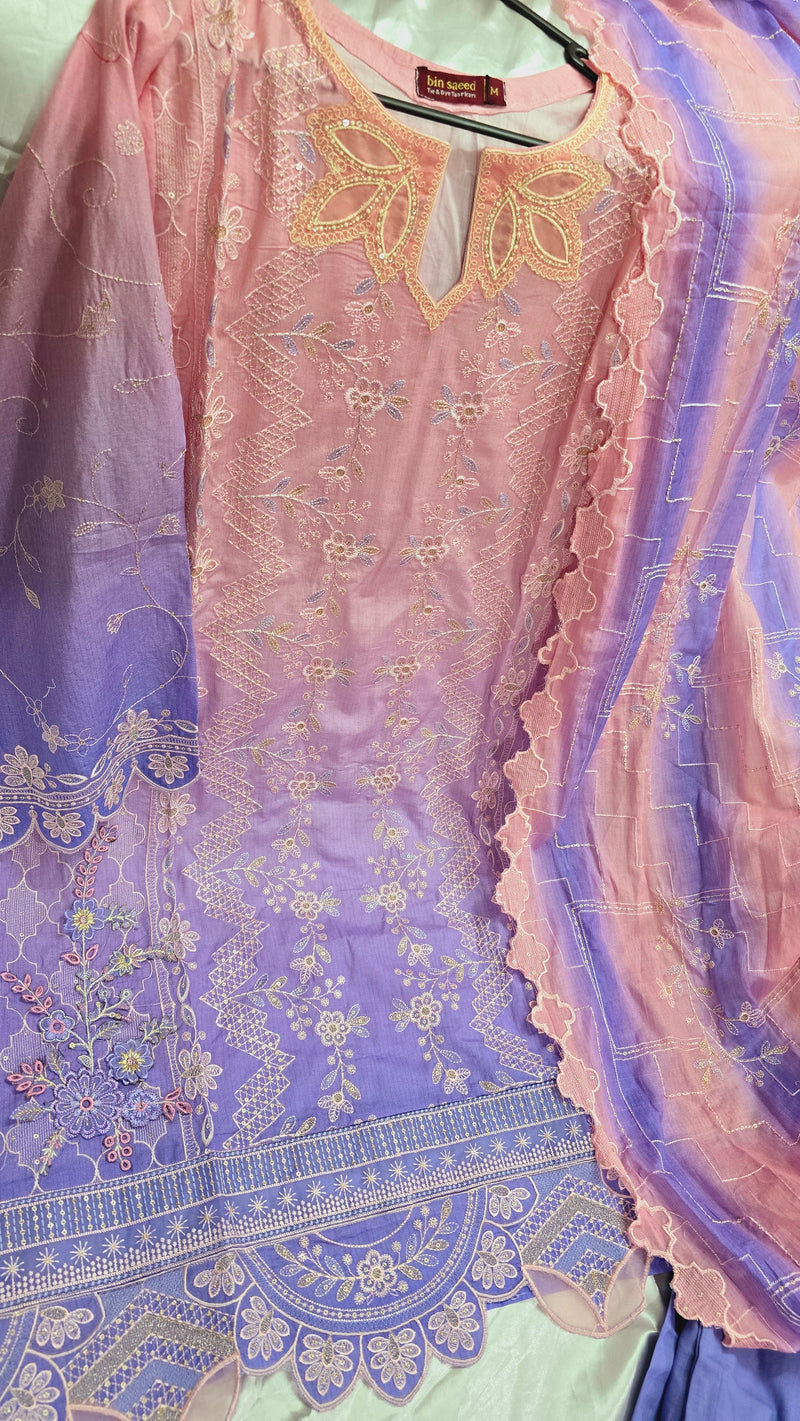 Tie dye summer 3 piece -  Pink purple
