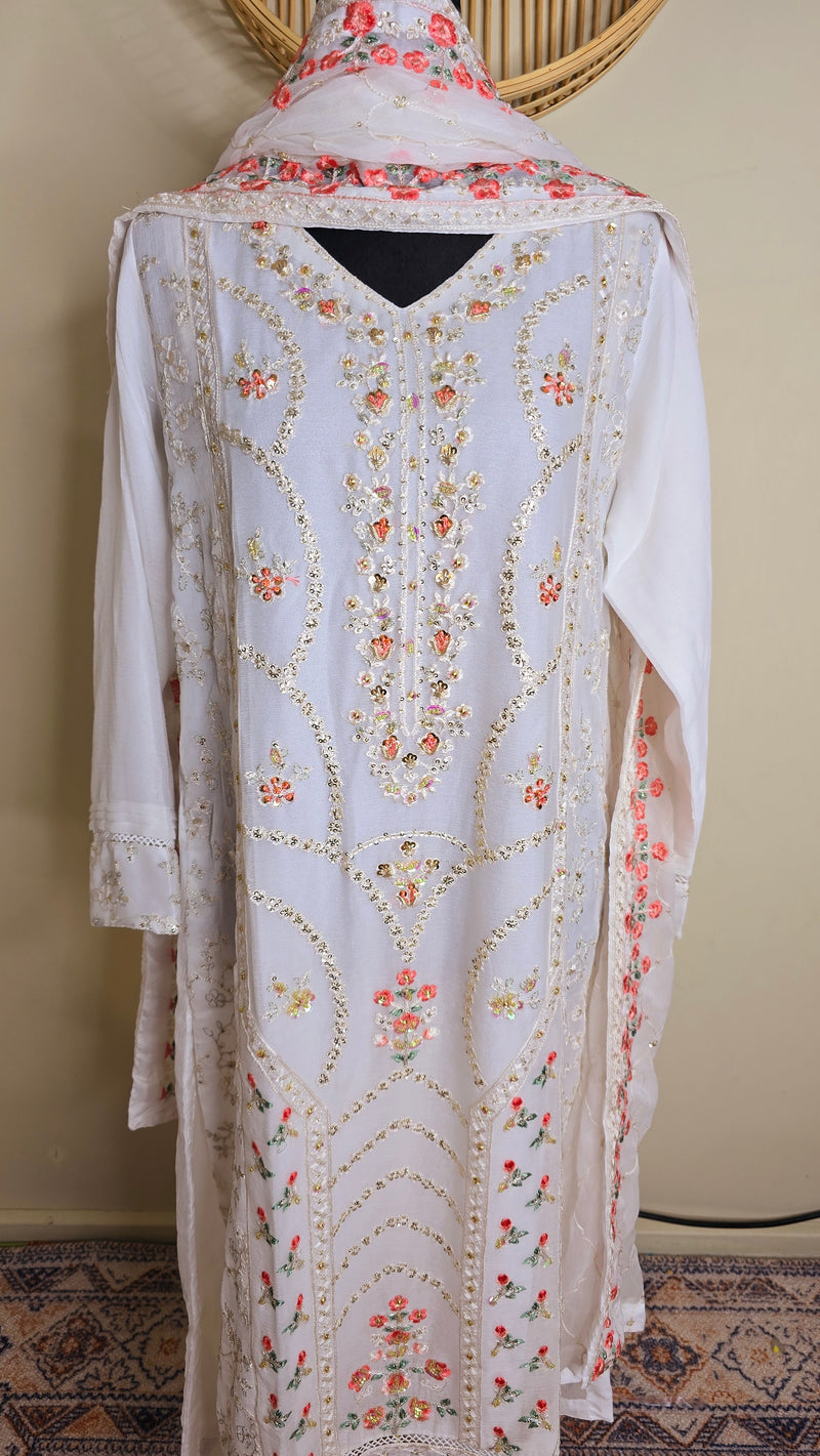 AN-Chiffon 3pc- white