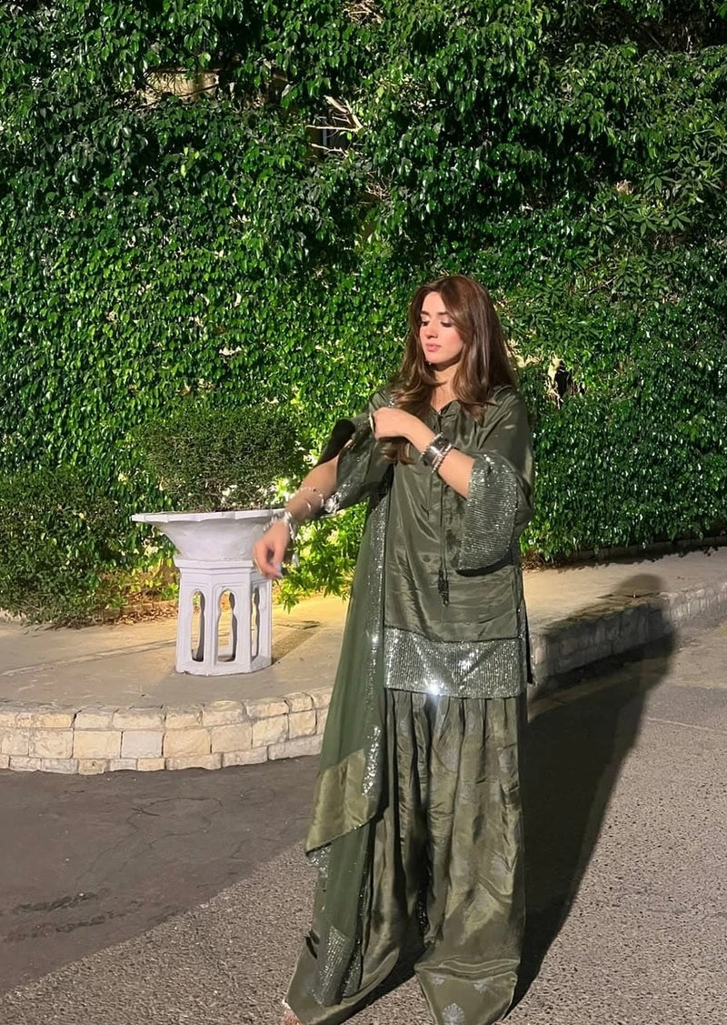 Farshi shalwar suit - vanya  - green