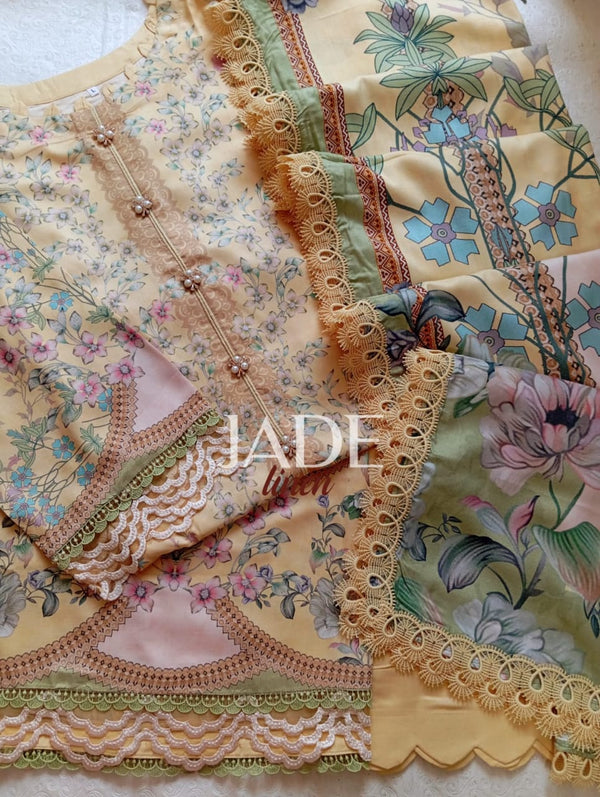Jade - winter linen - 3 piece- lemon