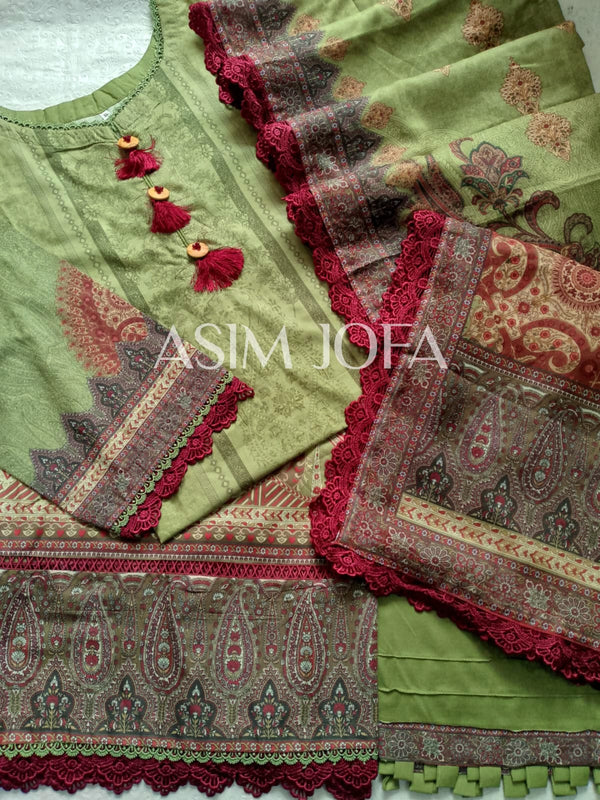 AsimJofa Summer prints- Pista green