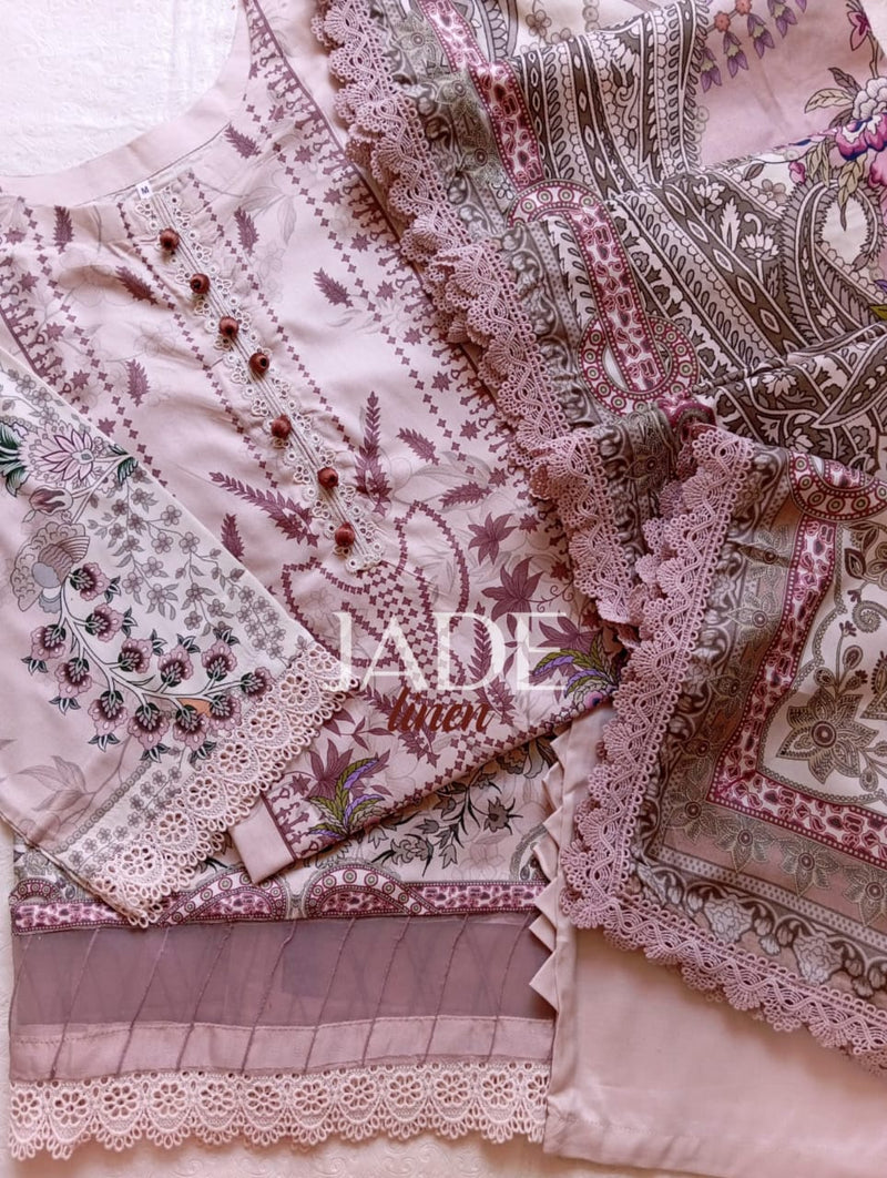 Jade - winter linen - 3 piece- tea pink