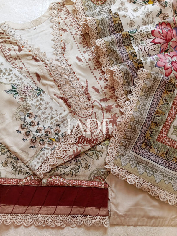 Jade - winter linen - 3 piece- brown