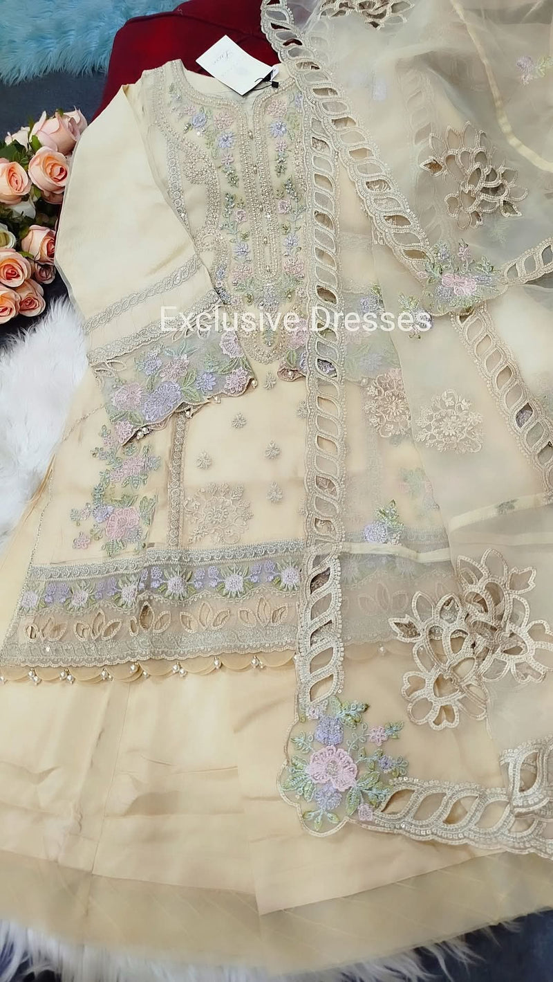 SB - Mahpara Organza Formal - cream