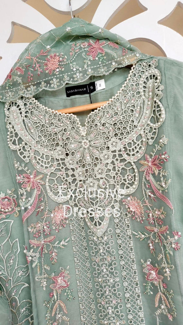 SB - Mahpara Organza Formal - green