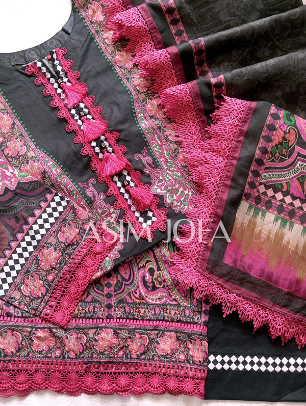 AsimJofa Summer prints- Black