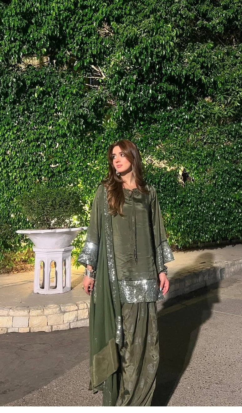 Farshi shalwar suit - vanya  - green